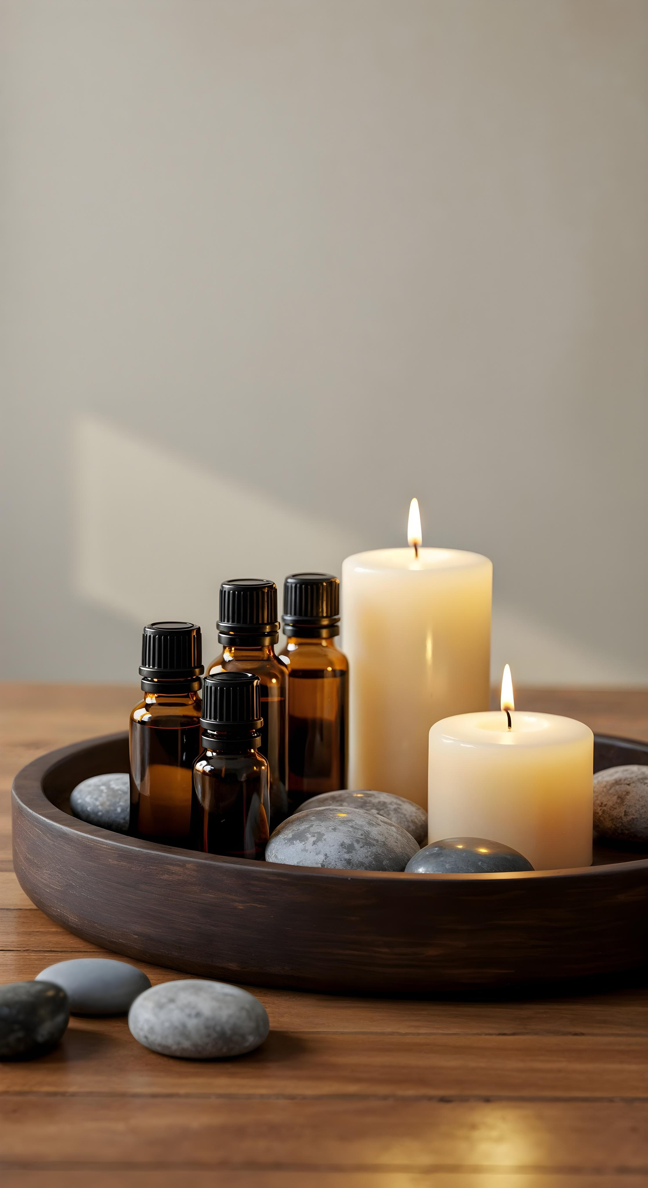 Hot stones and bamboo spa